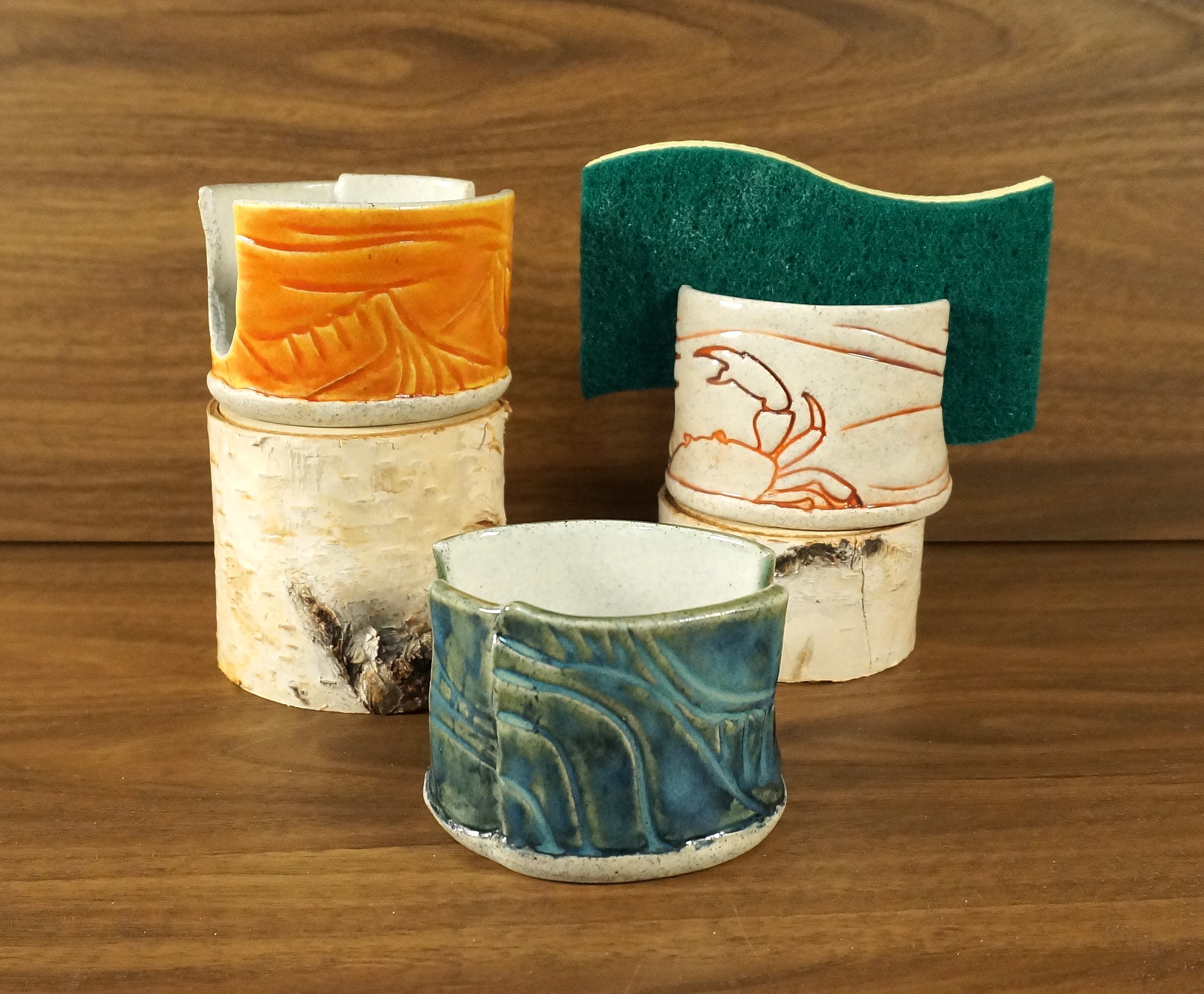 Spongeholders three spongholders